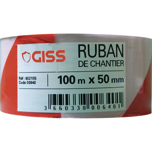 GISS Markeringslint Rood/Wit 50mm x 100mtr