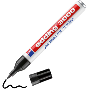 Edding 3000 Permanent marker Medium Ronde punt 1,5 - 3 mm Zwart